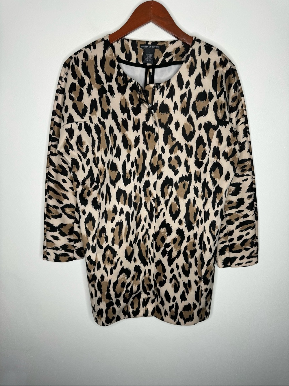 Chelsea & Theodore Leopard Print Jacket Women’s L